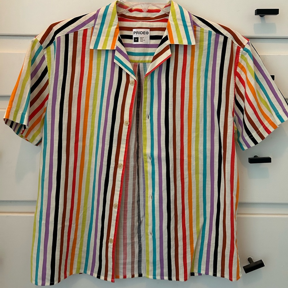 Rainbow Button Up